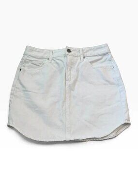 Express White denim short skirt size 2